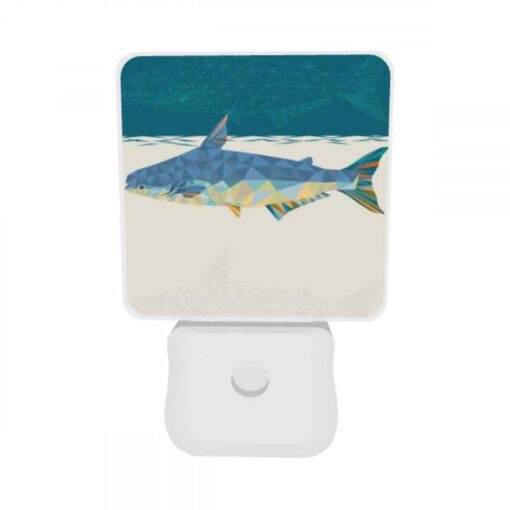 Night Light Set Of 2, A Blue And White Fish Swimming In The Ocean. -Nuas Diy Shop f8268a883dedf7ca13abb1301d34a7cbea865316