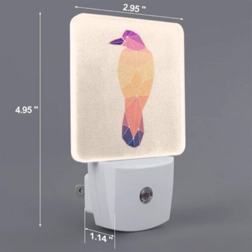 Night Light Set Of 2, A Bird Is Shown In A Colorful Geometric Pattern. -Nuas Diy Shop f845a8483cd9adb201ce6803a7a117b5256a590e