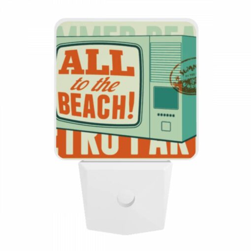 Night Light, A Retro-style TV Advertises A Beach Park. -Nuas Diy Shop f8af67f98db49fffd113780d32d8a54048fc67ed