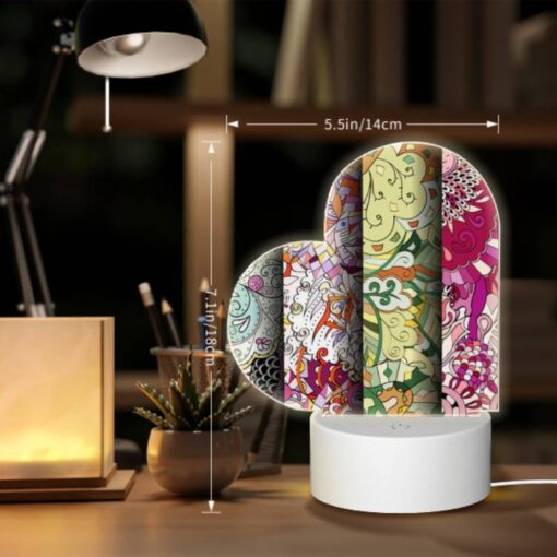 Love Acrylic Night Light, Four Different Colored Paintings Of Flowers. -Nuas Diy Shop f90944380d762e054cf95add0210d0575b4994fb