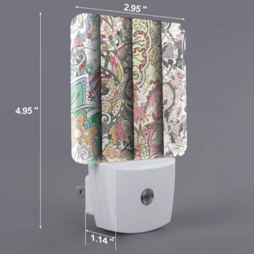 Night Light Set Of 2, Three Colorful And Intricate Designs Are Displayed Side By Side. -Nuas Diy Shop f9322212642b66e541e5da0108e43914a691b8e6