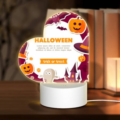 Love Acrylic Night Light, A Halloween Poster With Various Stickers And Images. -Nuas Diy Shop f95ac223afbfc2ce4c9047db9a43adb5d12cc32e