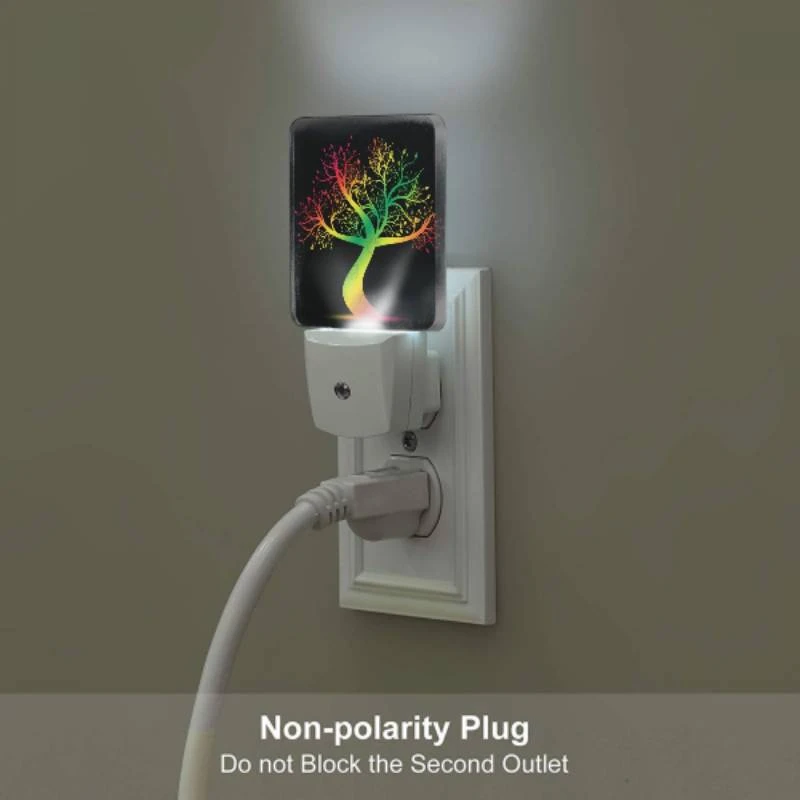 Night Light Set of 2, A colorful tree with a rainbow colored trunk. Night Light Set Of 2, A Colorful Tree With A Rainbow Colored Trunk. -Nuas Diy Shop f95b4360832e3268d9d14e9c04b29cb4f0c196f3