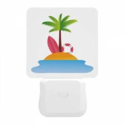 Night Light, A Palm Tree Is On A Tropical Island. -Nuas Diy Shop f96c790f59699b2acc8b417ace6fe21eb3df7c8c
