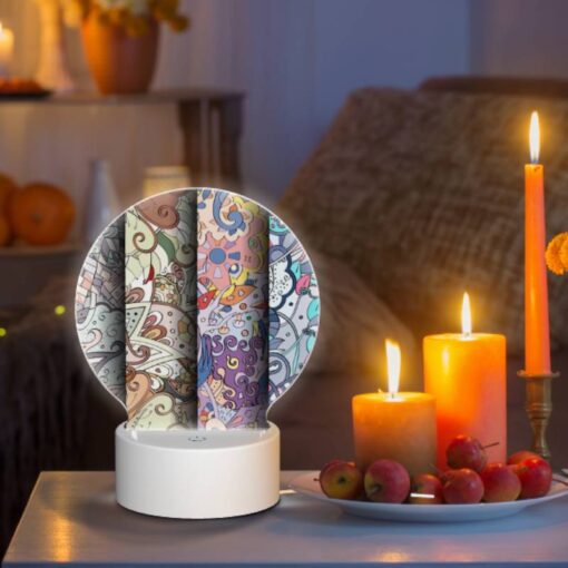 Round Acrylic Night Light, Three Different Colored Paintings Of A Sunflower. -Nuas Diy Shop f9c870bba549af055899431f37879963e3f9d4c8
