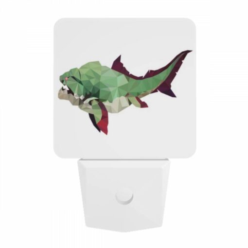 Night Light, A Green And Purple Shark With A Red Fin. -Nuas Diy Shop fa18e98aaff8e3051d155d7e873559322357bc79
