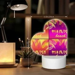 Love Acrylic Night Light, A Colorful Beach Sign With The Word "Miami" On It. -Nuas Diy Shop fad7ecdbdf15683ea26c1774cda44dd0cdb159ad