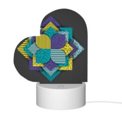 Love Acrylic Night Light, A Colorful Geometric Pattern Is Displayed On A Black Background. -Nuas Diy Shop faf89b7c5a272d716d3b249a4c52b2bd72816e6f