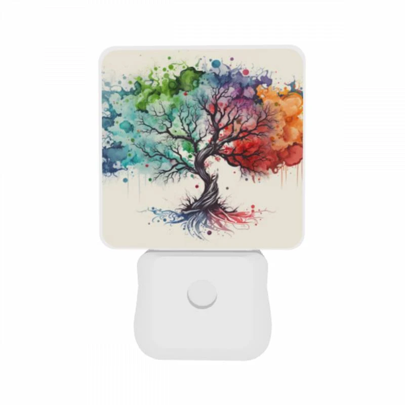 Night Light Set of 2, A tree with many colors on it. Night Light Set Of 2, A Tree With Many Colors On It. -Nuas Diy Shop fafff30608544b70db1427007dfbf11e58acdbb4