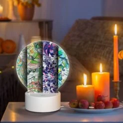 Round Acrylic Night Light, Three Colorful Designs Are Displayed On A Row. -Nuas Diy Shop fb58c746db5ccd775b4feeeb1b281ddba393cb86