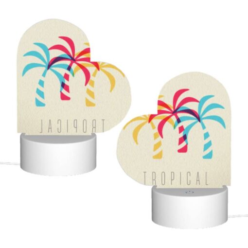 Love Acrylic Night Light, A Colorful Tropical Logo With Palm Trees. -Nuas Diy Shop fb667cf3a036cc19b29a037fbf2da9bd053a4858