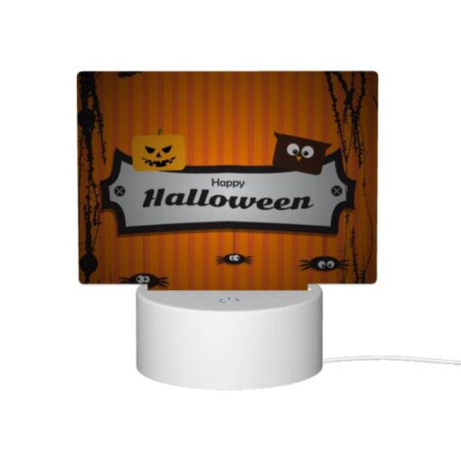 Rectangular Acrylic Night Light, A Sign That Says Happy Halloween. -Nuas Diy Shop fb9b06c7448893667b902d15c72d142079a21c00