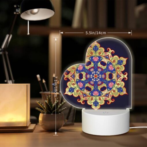 Love Acrylic Night Light, A Blue And Gold Design With A Star In The Center. -Nuas Diy Shop fbdd09c19f790b505c09abcc9a95fccf17218fc7