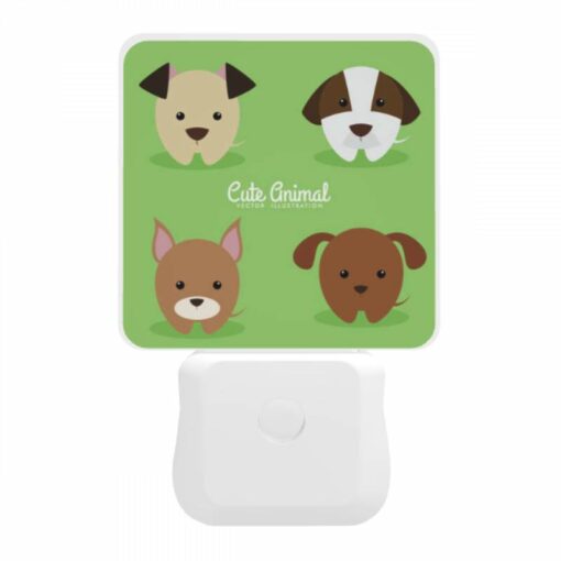Night Light, Four Different Colored Dogs Are Shown In A Row. -Nuas Diy Shop fbe211e224aa5c4442a0e68cc6b0575992b9def4