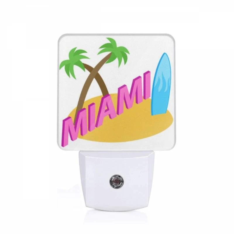 Night Light, A surfboard with the word "Miami" on it. Night Light, A Surfboard With The Word "Miami" On It. -Nuas Diy Shop fc391d2e53e9cf9e98a2ea80180ae52f36e8e3cc
