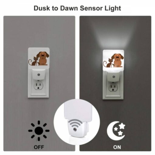 Night Light Set Of 2, A Cat And A Dog Are Sitting Next To Each Other. -Nuas Diy Shop fc3b7ce27d0096b6b21227844fd4c22dbe4ddb16