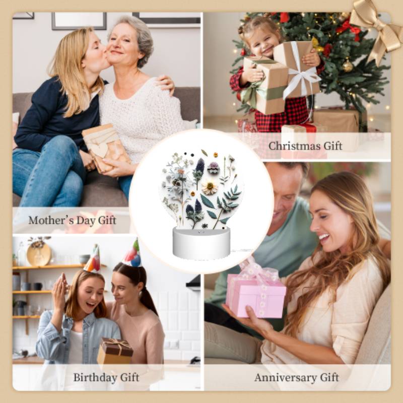 Round Acrylic Night Light, A collection of different flowers and plants. Round Acrylic Night Light, A Collection Of Different Flowers And Plants. -Nuas Diy Shop fc5d47a2adc0f24c10d0d5722113464a00619eaf