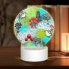 Round Acrylic Night Light, A Colorful Floral Pattern With Birds And Bees. -Nuas Diy Shop fc94a410d141d6296e294048e519e330777527a9