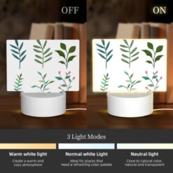 Rectangular Acrylic Night Light, Six Different Types Of Leaves Are Shown In A Row. -Nuas Diy Shop fcea897c36f3d7528401d84eb3fd1398ead5b4a7