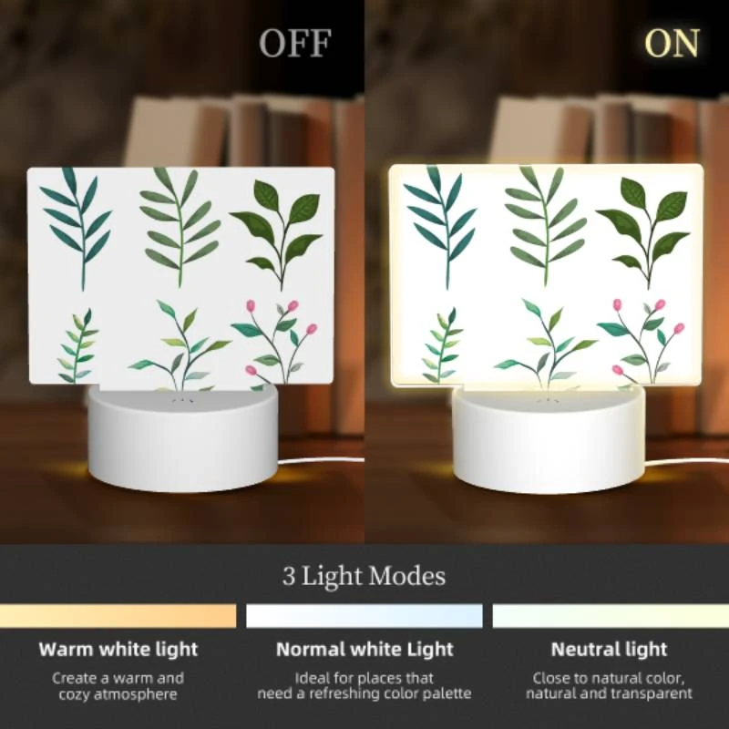 Rectangular Acrylic Night Light, Six different types of leaves are shown in a row. Rectangular Acrylic Night Light, Six Different Types Of Leaves Are Shown In A Row. -Nuas Diy Shop fcea897c36f3d7528401d84eb3fd1398ead5b4a7
