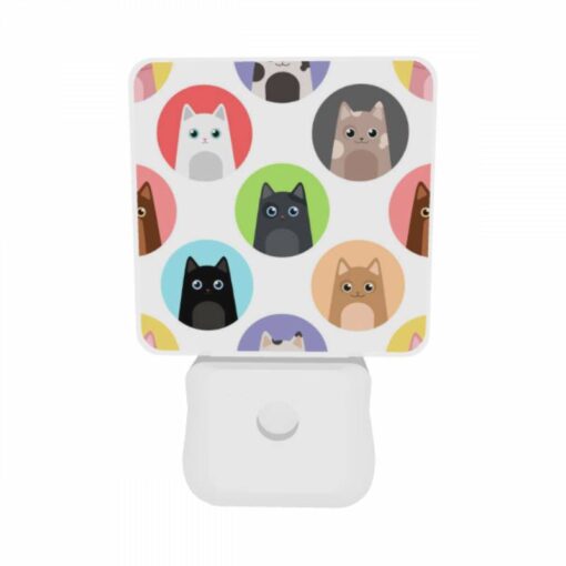 Night Light Set Of 2, A Collection Of Cat Images In Various Colors. -Nuas Diy Shop fd0c96130be7d9c835669b58ed0080b341093ca4