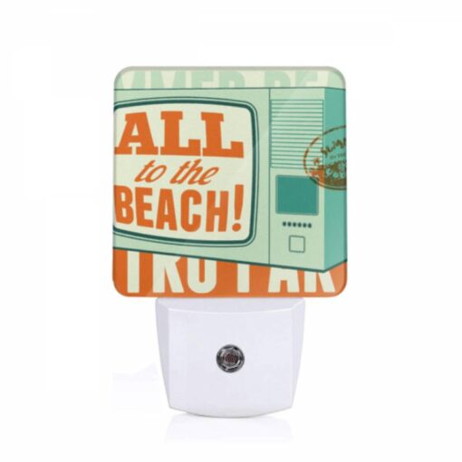 Night Light, A Retro-style TV Advertises A Beach Park. -Nuas Diy Shop fd3bfb69ea4232a1daf2abbc0a9ddac5978922fa