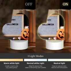 Love Acrylic Night Light, A Happy Halloween Sign Is Displayed Next To A Pumpkin. -Nuas Diy Shop fda2ed5d31fda0029a4764647f38142287e63acf