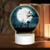 Round Acrylic Night Light, A Halloween Poster With A Full Moon And A Bunch Of Bats. -Nuas Diy Shop fdb294e6e65b57e1c375b1d8b4e42a521ad95bcf