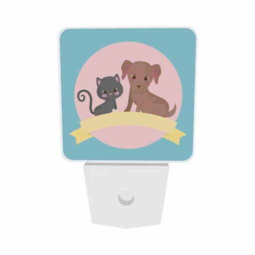 Night Light Set Of 2, A Black Cat And A Brown Dog Are Sitting Next To Each Other. -Nuas Diy Shop fecb91e7b4db4b065f25988c1a96b44f4b4b71fb 1