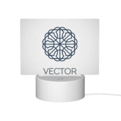 Rectangular Acrylic Night Light, A Blue And White Logo For Vector. -Nuas Diy Shop fed922295d597023d6bd84e6e3fc912600cca098