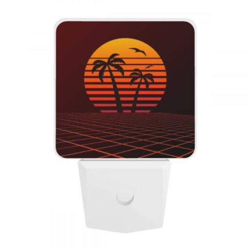 Night Light, A Sunset With A Palm Tree And Two Birds In The Sky. -Nuas Diy Shop ff6e83563101d43a3fbc7232d571155c9ff5fca9