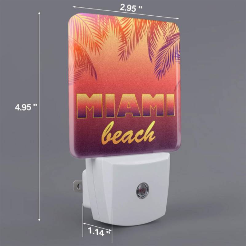 Night Light, A colorful beach sign with the words "Miami Beach" written in yellow. Night Light, A Colorful Beach Sign With The Words "Miami Beach" Written In Yellow. -Nuas Diy Shop ff715ea3a7ddb89459a804067115939bdc222d86