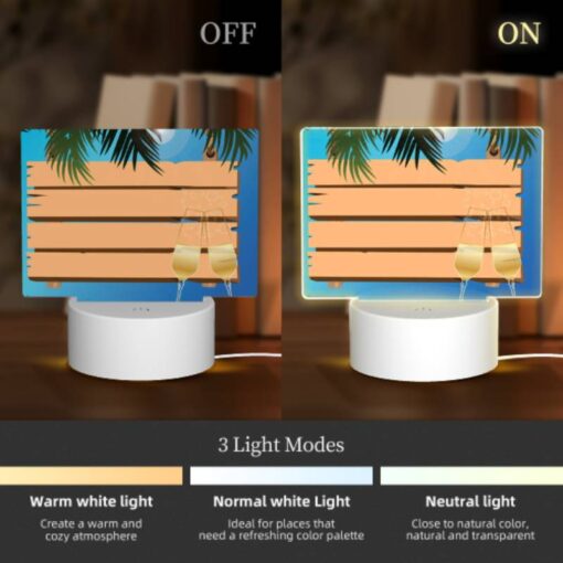 Rectangular Acrylic Night Light, Two Glasses Of Champagne Are Placed On A Wooden Pallet -Nuas Diy Shop ff81d6408bffc360a0c323cb5df8415a3f8e32cd