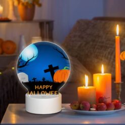 Round Acrylic Night Light, A Halloween Scene With A Moon -Nuas Diy Shop ff9dd3d6a19a350cc157931a7c5277ef4c549966